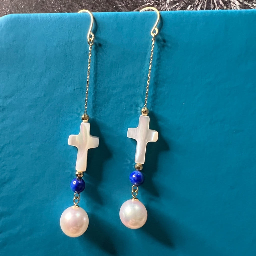 18k Yg Dangling Earings